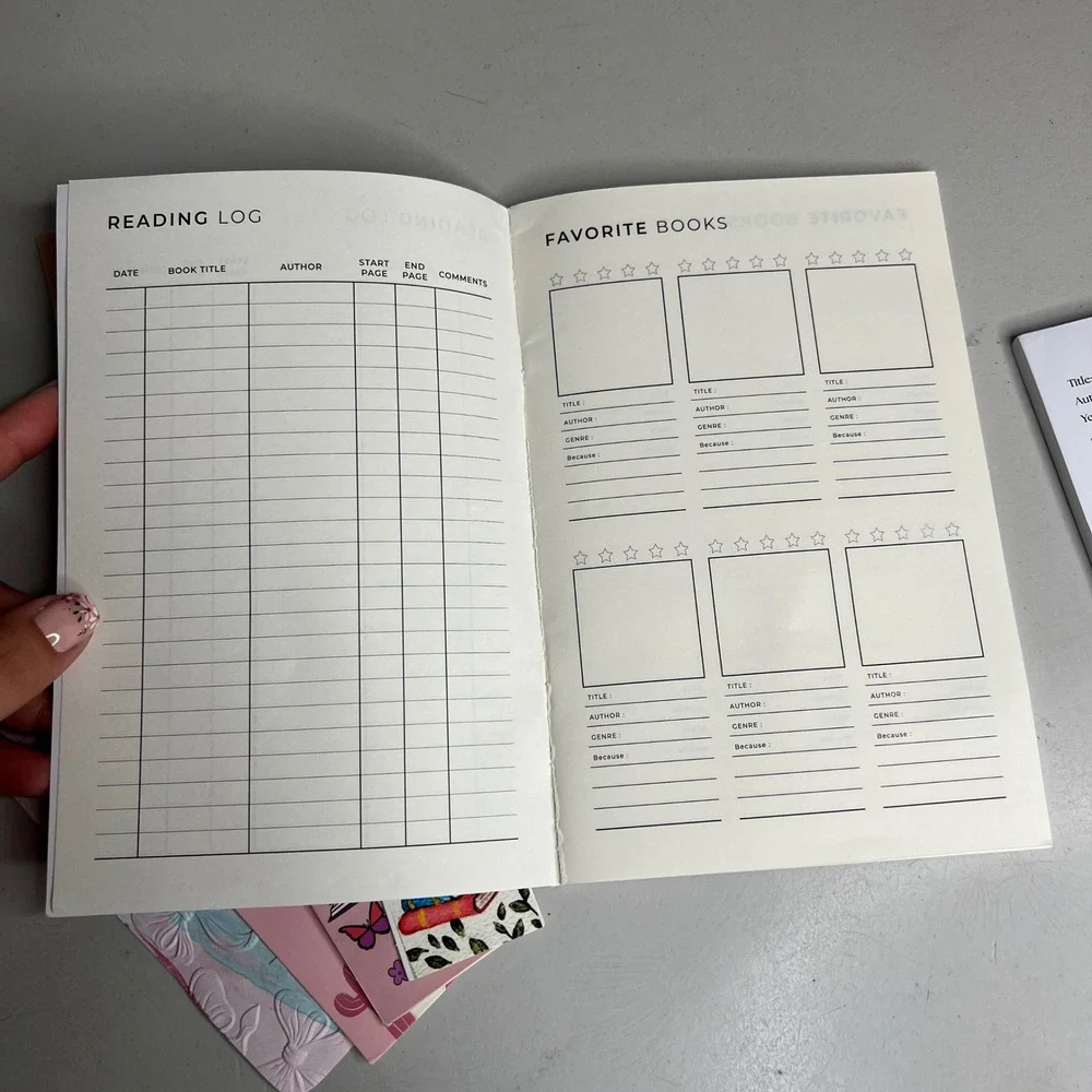 Booktok Bundle Reading Planner Journal Kit Book Review‎ Bookmarks